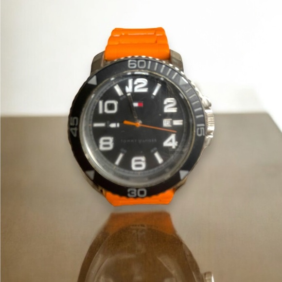 ✨MENS BLACK AND ORANGE WATCH✨ - Picture 2 of 4
